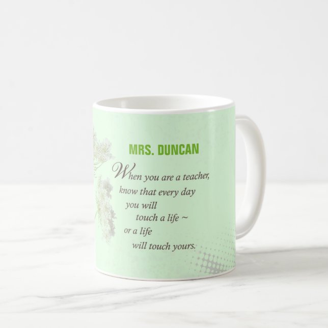 Mug Personnaliser, Merci de jour de reconnaissance de  (Devant droit)