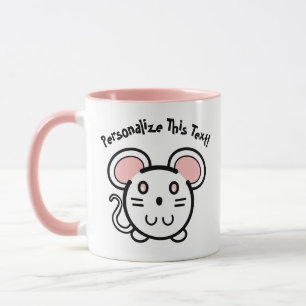 Mug PERSONNALISER mignon blanc Mousie