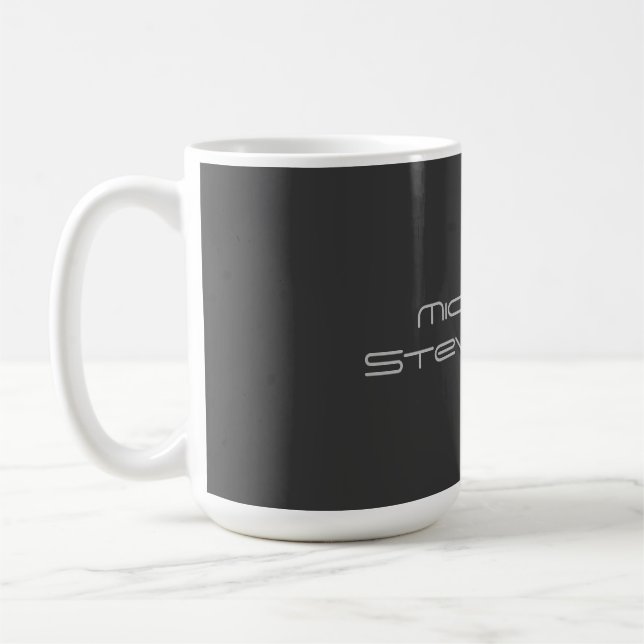 Mug Personnaliser mignonne Texte noir & blanc moderne  (Gauche)