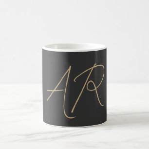 Mug Personnaliser Monogramme Gris clair Beige