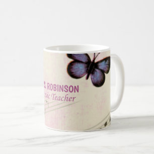 Mug Personnaliser, Musique Papillons Merci Enseignant