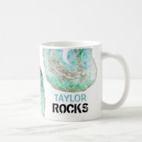 *~* Personnaliser NOM ROCKS Geode Gold Parties sci