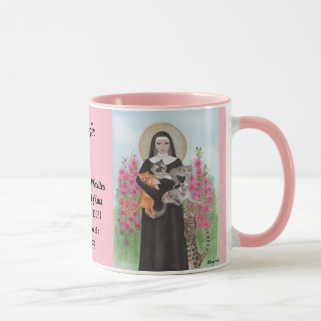 Mug Personnaliser Patron Saint des Chats Gertrude Café (Droite)