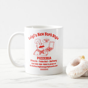 Mug Personnaliser Pizza Restaurant Graphique détaillé