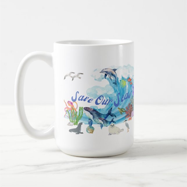 Mug Personnaliser Sauvons Nos Mers (Gauche)