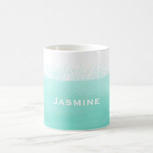Mug Personnaliser verte en bon état d'éclaboussure