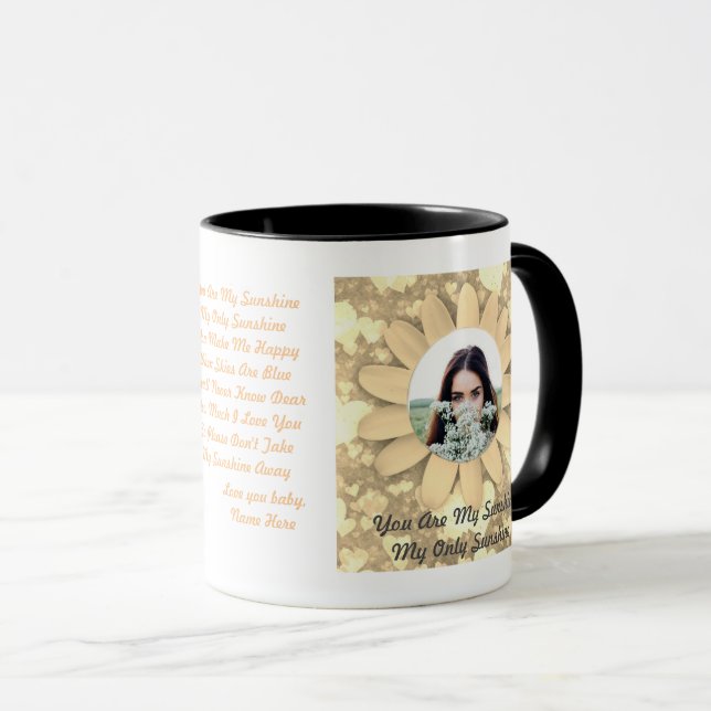 Mug Personnaliser Vous Êtes Mon Sunshine Texte Photo (Devant droit)