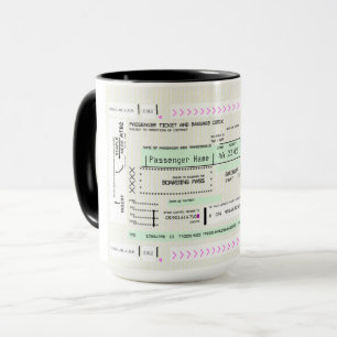 Mug Personnalisez ce café de carte d'embarquement