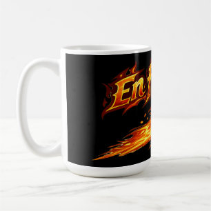 Mug Personnalisez la balle de tennis "En fuego" en feu