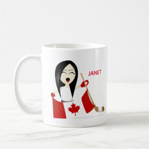 Mug Personnalisez la fan femelle de bande dessinée du