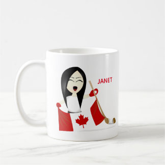 Mug Personnalisez la fan femelle de bande dessinée du