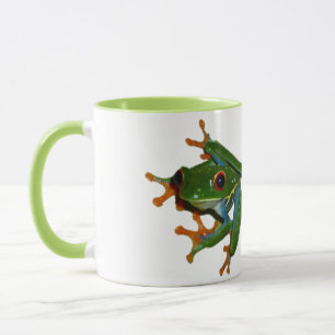 Mug Personnalisez la grenouille observée par rouge du