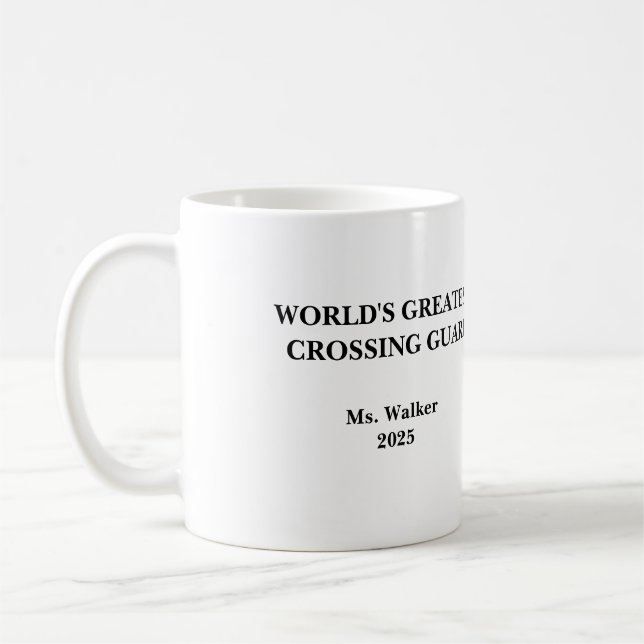 Mug Personnalisez l'agent de circulation scolaire (Gauche)