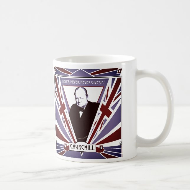 Mug Personnalisez l'art déco Union Jack de Winston (Droite)