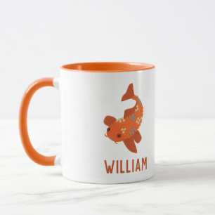 Mug Personnalisez le poisson rouge orange de Koi
