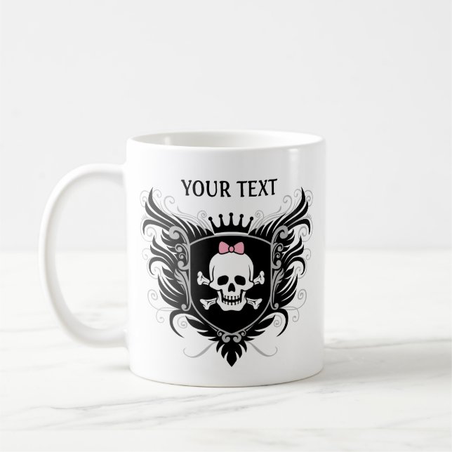 Mug Personnalisez Madame Skull Crest (Gauche)