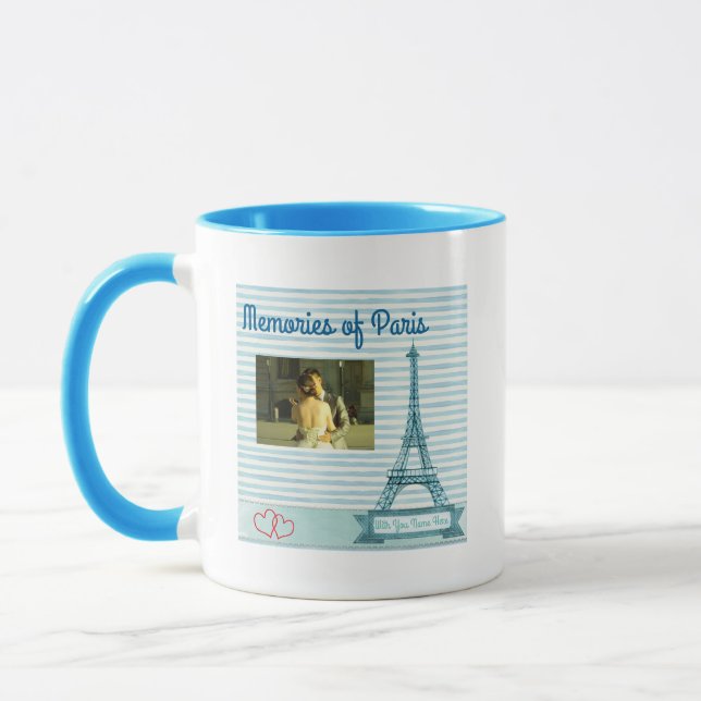 Mug Personnalisez Souvenirs de Paris Avec Vous Nom de  (Gauche)