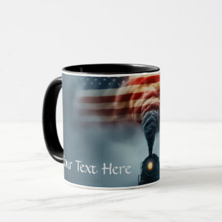 Mug Personnalisez Train à vapeur patriotique