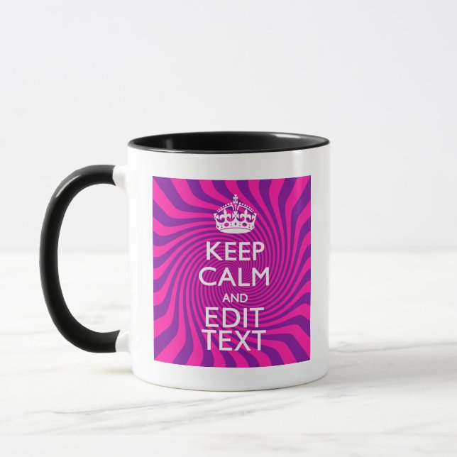 Mug Personnalisez votre Conserver le calme en disant s (Gauche)