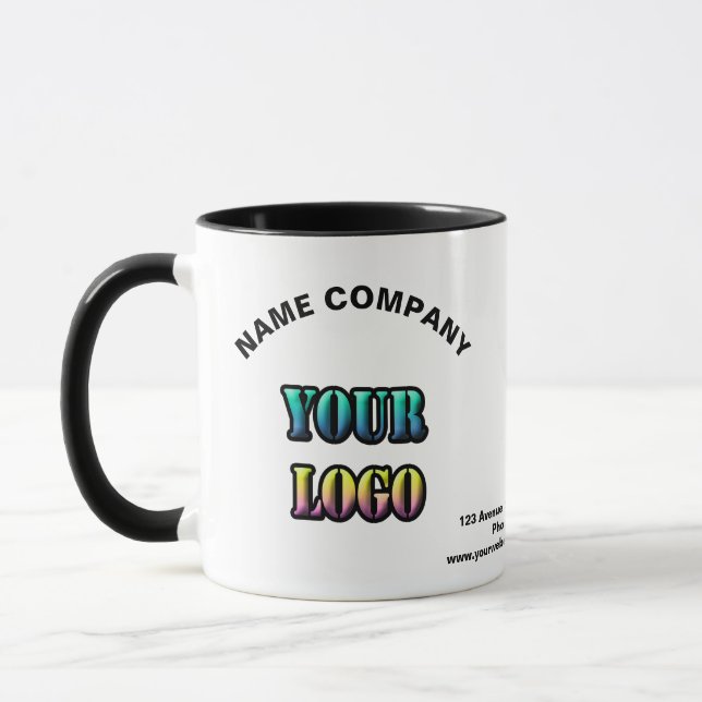 Mug Personnalisez votre logo nom d'espace de texte soc (Gauche)