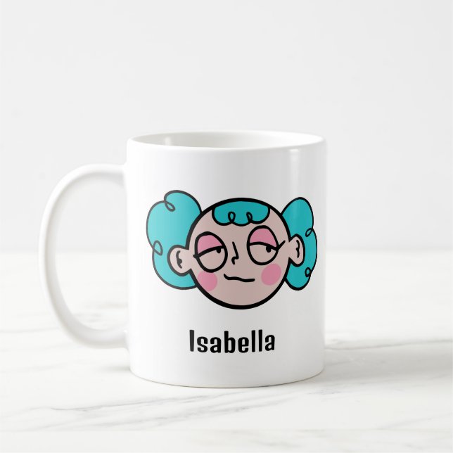 Mug Personnalisez votre nom avec un drôle de visage de (Gauche)