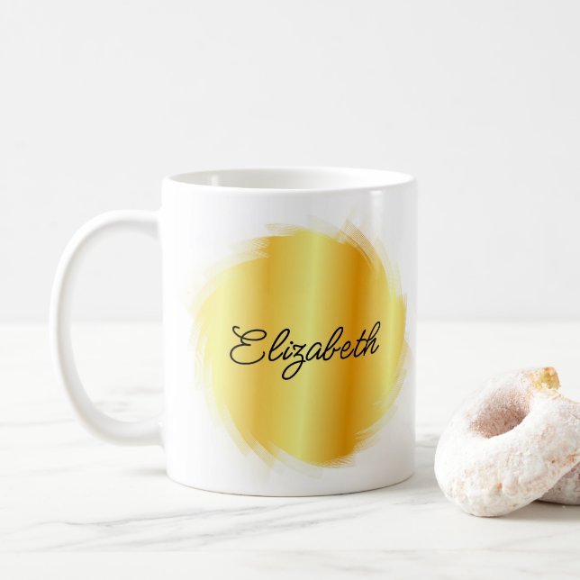 Mug Personnalisez votre nom calqué Modèle tendance (Avec donut)