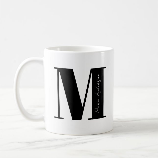 Mug Personnalisez votre nom Commencez par la lettre M (Gauche)