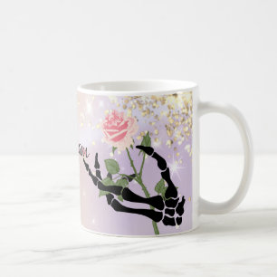 Mug Personnalisez Votre Nom Personnel Crâne Main Flora