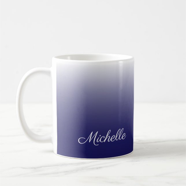 Mug Personnalized gradient ombre navy blue (Gauche)