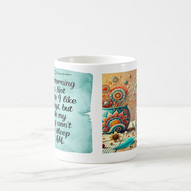 Mug Personne accidentelle du matin Boho floral classiq (Centre)