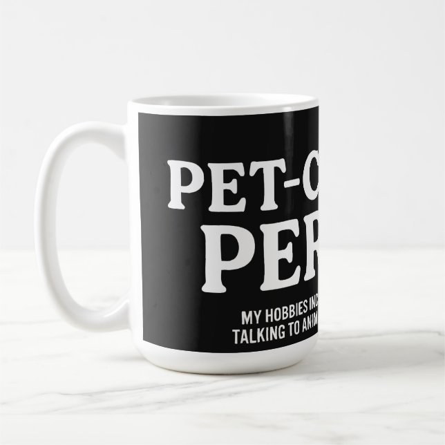 Mug Personne Centrée sur les Animaux de Compagnie (Gauche)