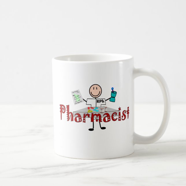 Mug Personne de bâton de pharmacien--Cadeaux (Droite)