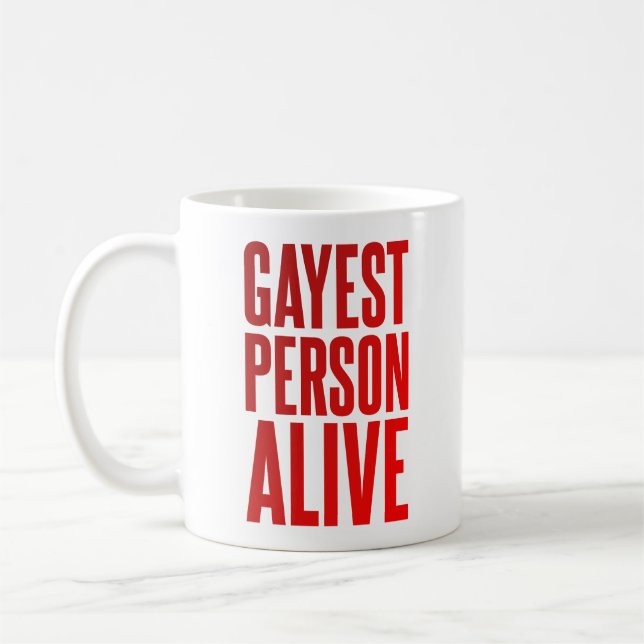 Mug Personne gay vivant | Drôle Design gay | LGBT (Gauche)