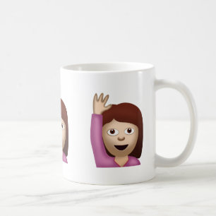 Mug Personne heureuse soulevant une main Emoji