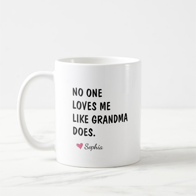 Mug Personne ne m'aime comme grand-mère (Gauche)