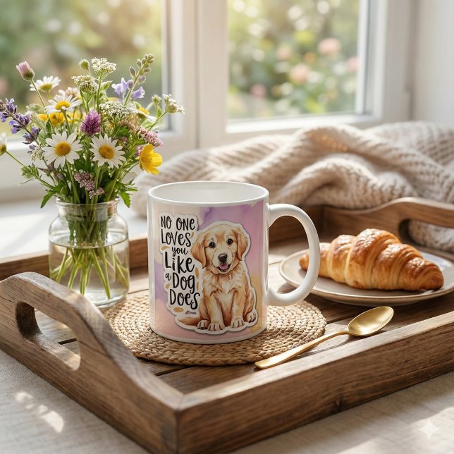Mug Personne Ne T'Aime Comme Un Chien Qui Tue (This, "No one loves you like a dog does" mug would make a great gift for the dog lover in your life)