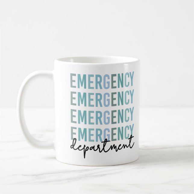 Mug Personnel du service des urgences | infirmière | T (Gauche)