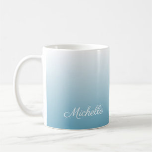 Mug Personnel gradient ombre angel blue