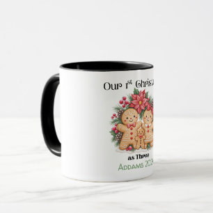 Mug Personnes en pain d'épice Notre 1er Noël en tant q
