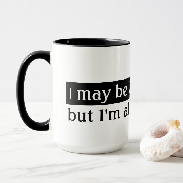 Mug Personnes gauchères énonciation drôle (Avec donut)