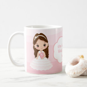 Mug Personolé Première Sainte Communion Fille Café 