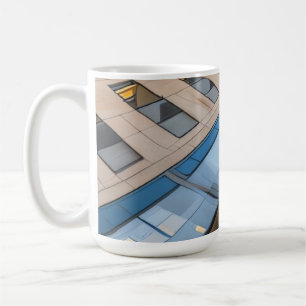 Mug Perspective de façade bleue 