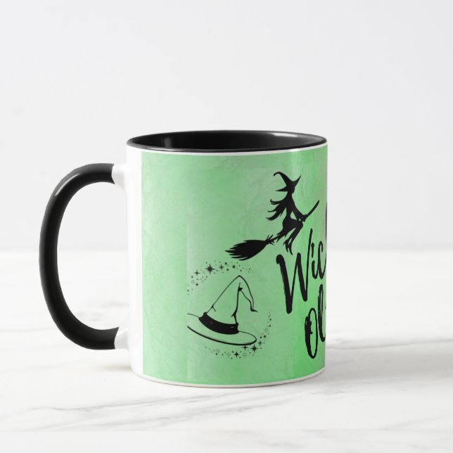 Mug pervers personnalisé - Aquarelle rose et verte (Gauche)
