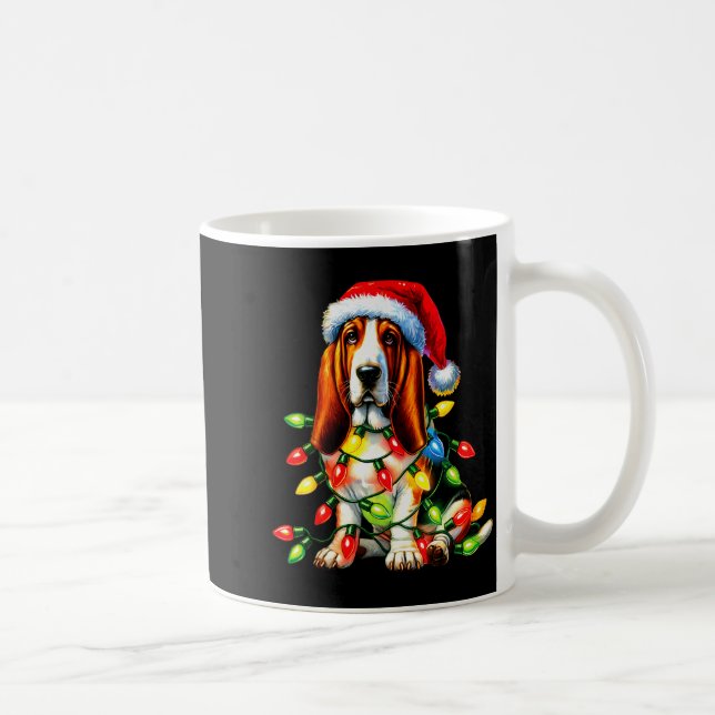Mug Pet Animal Bet Hound Dog Lover Santa Hat Christmas (Droite)