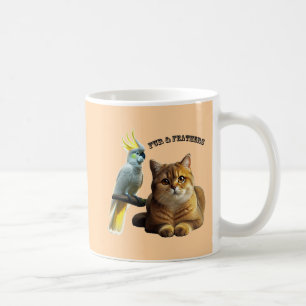 Mug Pet Lover British Shorthair Cat & Cockatoo Bird