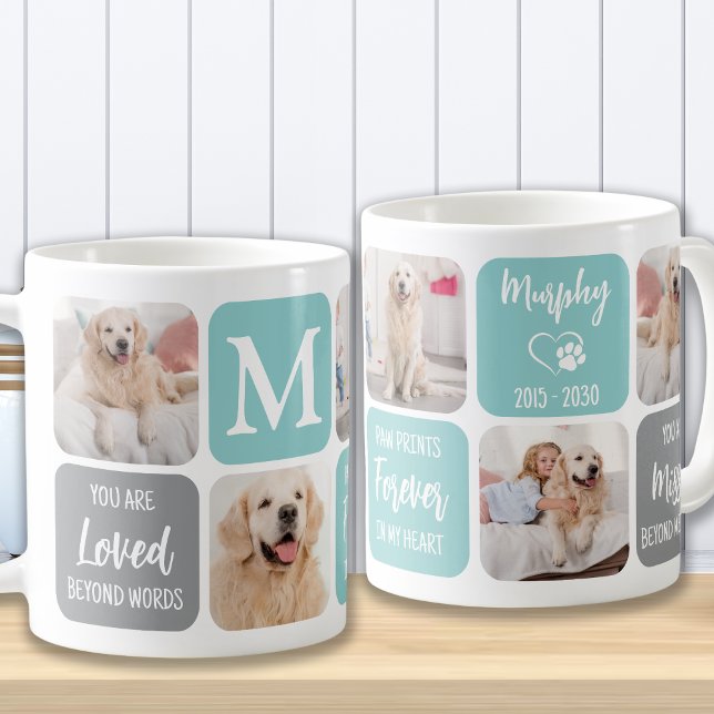 Mug Pet Memorial Chien Perdre Moderne Pastel Photo Col (Créateur téléchargé)