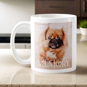 Mug Pet Memorial Love Memory Simple Photo moderne