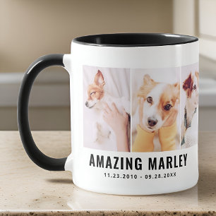 Mug Pet Memorial Moderne Simple Chic Personnalisé Troi