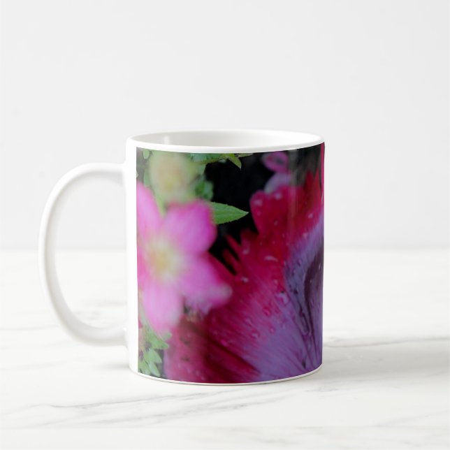 Mug Pétale de pavot et petites fleurs roses (Gauche)