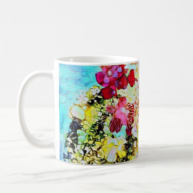 Mug Pétales ! Carte d'accueil vierge aux beaux-arts (Gauche)